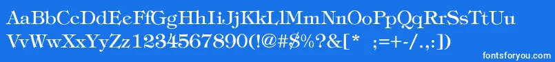 TiffanyThin Font – White Fonts on Blue Background
