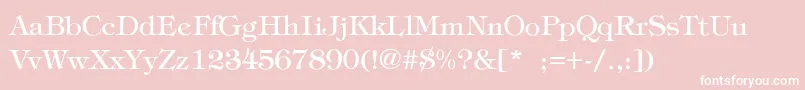 TiffanyThin Font – White Fonts on Pink Background