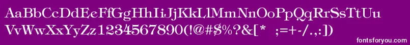 TiffanyThin Font – White Fonts on Purple Background