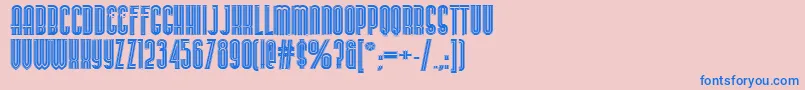 StereovolnaBlack Font – Blue Fonts on Pink Background