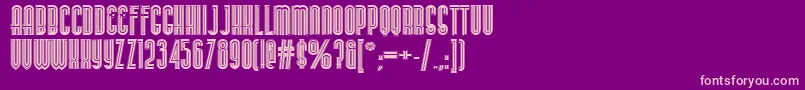 StereovolnaBlack Font – Pink Fonts on Purple Background