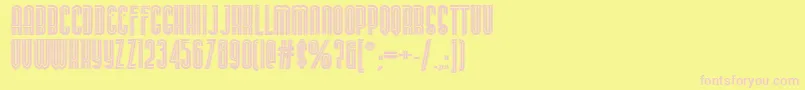 StereovolnaBlack Font – Pink Fonts on Yellow Background