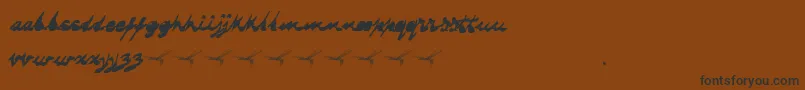 Dragonflysaji Font – Black Fonts on Brown Background