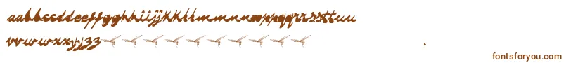 Dragonflysaji Font – Brown Fonts on White Background