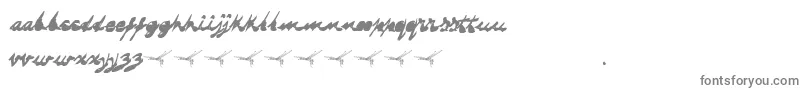 Dragonflysaji-Schriftart – Graue Schriften auf weißem Hintergrund