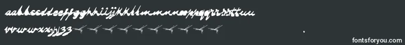 Шрифт Dragonflysaji – белые шрифты