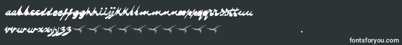 Dragonflysaji Font – White Fonts on Black Background