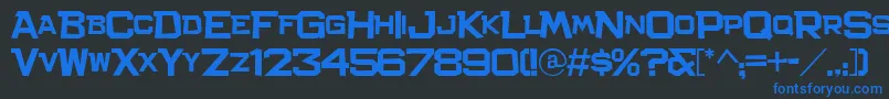 BachelorPadJl Font – Blue Fonts on Black Background