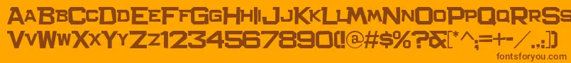 BachelorPadJl Font – Brown Fonts on Orange Background