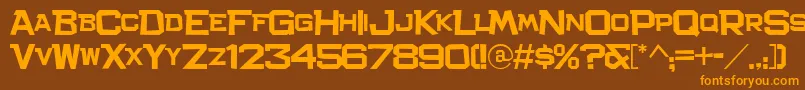 BachelorPadJl Font – Orange Fonts on Brown Background