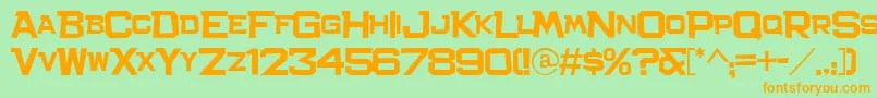 BachelorPadJl Font – Orange Fonts on Green Background