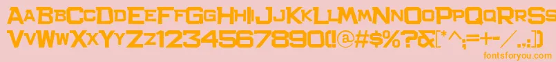 BachelorPadJl Font – Orange Fonts on Pink Background