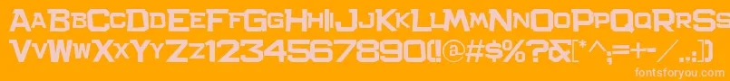 BachelorPadJl Font – Pink Fonts on Orange Background
