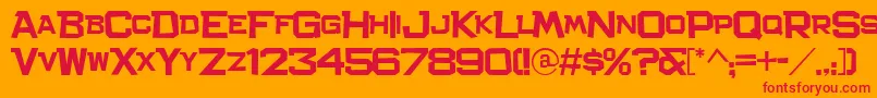 BachelorPadJl Font – Red Fonts on Orange Background