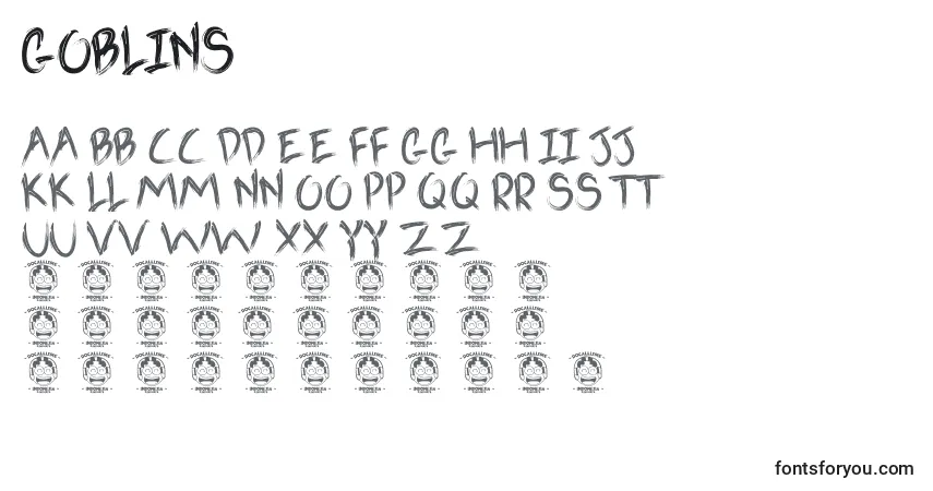 A fonte Goblins (101907) – alfabeto, números, caracteres especiais