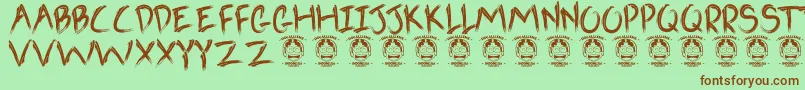 Goblins Font – Brown Fonts on Green Background