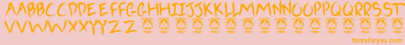 Goblins Font – Orange Fonts on Pink Background