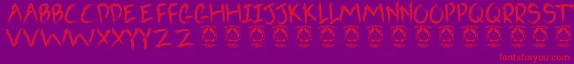 Saiba mais sobre a fonte Goblins Fonte Goblins – fontes vermelhas em um fundo violeta