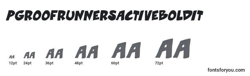 PgRoofRunnersActiveBoldIt Font Sizes