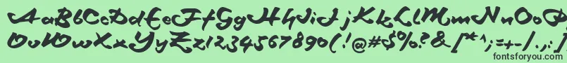 Schneidlermaxim-fontti – mustat fontit vihreällä taustalla