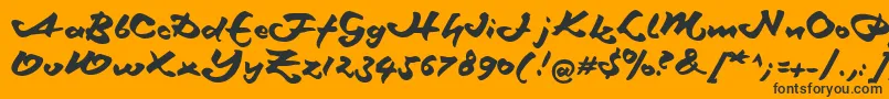 Шрифт Schneidlermaxim – чёрные шрифты на оранжевом фоне