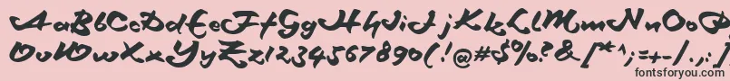フォントSchneidlermaxim – ピンクの背景に黒い文字