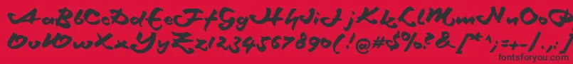 Schneidlermaxim Font – Black Fonts on Red Background