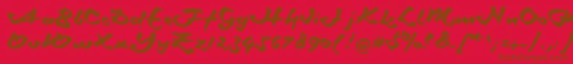 Czcionka Schneidlermaxim – brązowe czcionki na czerwonym tle