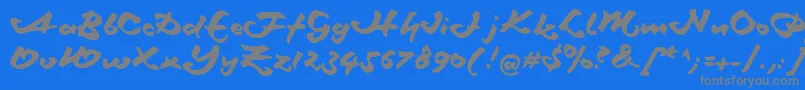 Schneidlermaxim-Schriftart – Graue Schriften auf blauem Hintergrund