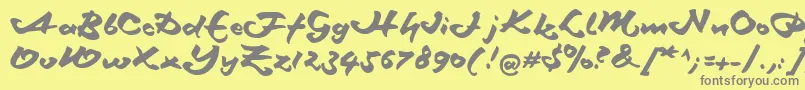 Schneidlermaxim-Schriftart – Graue Schriften auf gelbem Hintergrund