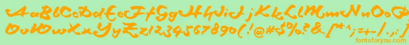 Schneidlermaxim Font – Orange Fonts on Green Background