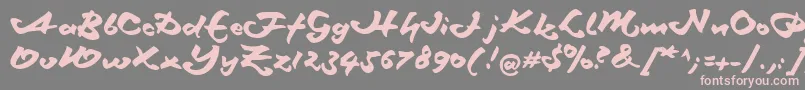 フォントSchneidlermaxim – 灰色の背景にピンクのフォント