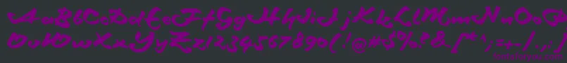Шрифт Schneidlermaxim – фиолетовые шрифты на чёрном фоне