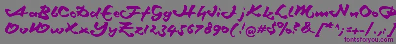 Schneidlermaxim-Schriftart – Violette Schriften auf grauem Hintergrund