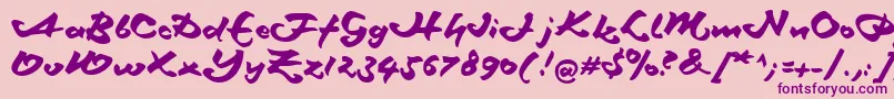 Schneidlermaxim Font – Purple Fonts on Pink Background