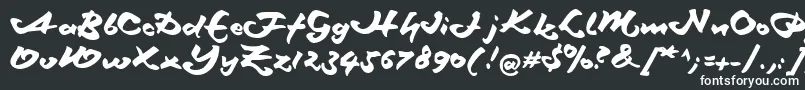 Schneidlermaxim-fontti – valkoiset fontit mustalla taustalla