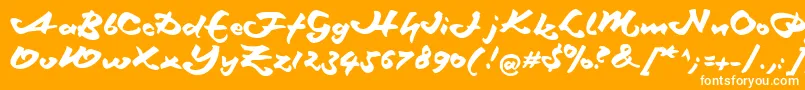 Schneidlermaxim Font – White Fonts on Orange Background