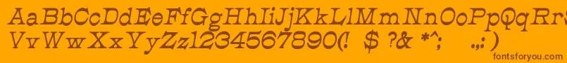 JmhCajitaBoldItalic Font – Brown Fonts on Orange Background