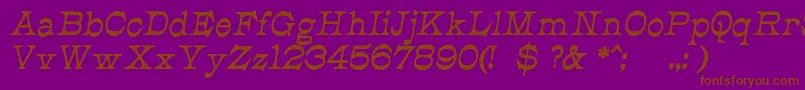 JmhCajitaBoldItalic Font – Brown Fonts on Purple Background