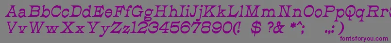 JmhCajitaBoldItalic Font – Purple Fonts on Gray Background