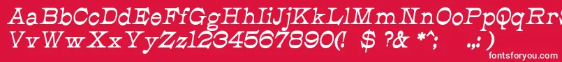 JmhCajitaBoldItalic Font – White Fonts on Red Background