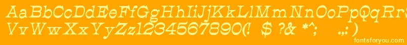 JmhCajitaBoldItalic Font – Yellow Fonts on Orange Background