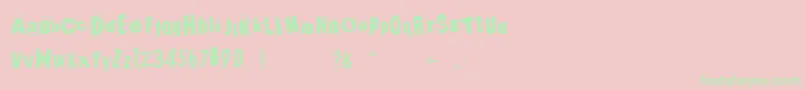 Broken ffy Font – Green Fonts on Pink Background