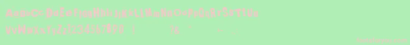 Broken ffy Font – Pink Fonts on Green Background