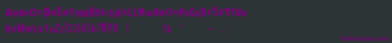 フォントBroken ffy – 黒い背景に紫のフォント