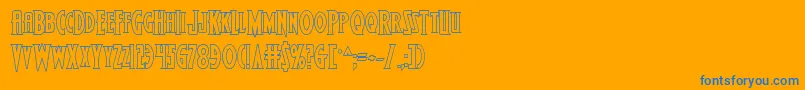 Wolfsbane2iiout Font – Blue Fonts on Orange Background
