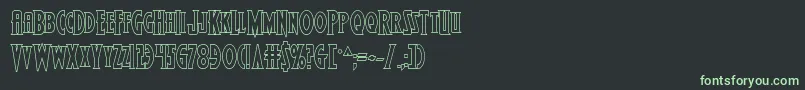 Wolfsbane2iiout Font – Green Fonts on Black Background