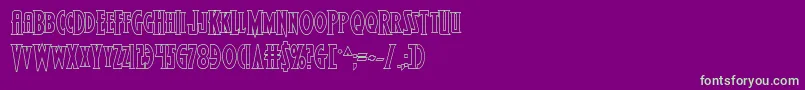 Wolfsbane2iiout Font – Green Fonts on Purple Background