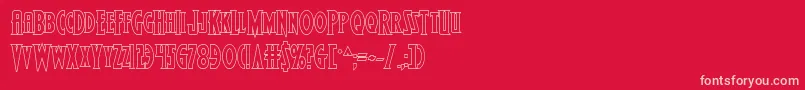 Wolfsbane2iiout Font – Pink Fonts on Red Background