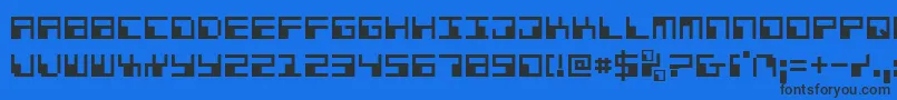 Шрифт Phaserbank – чёрные шрифты на синем фоне